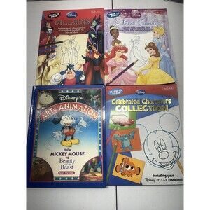 3  Learn to Draw Disney Pixar,Villains And Princess Plus Art Of Animation